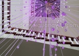 Atrium fiber optic chandelier 1-6