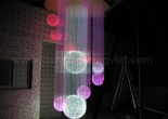 Custom atrium fiber optic chandelier 13