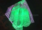 Letter shaped fiber optic chandelier