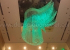 Logo shaped fiber optic chandelier