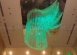 Logo shaped fiber optic chandelier 2